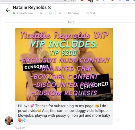 nataliereynoldss onlyfans nude|Nataliereynoldss 